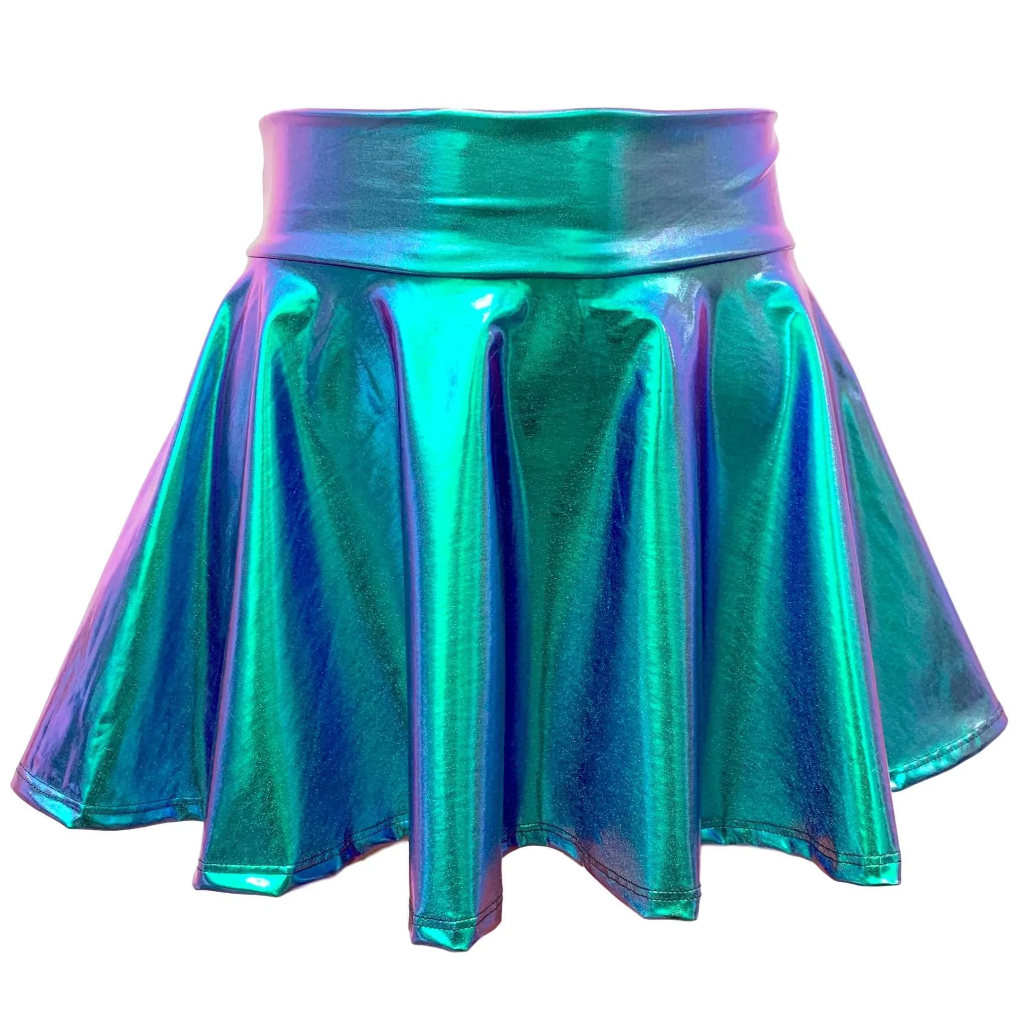 13" Skater Skirt - Oil Slick Holographic