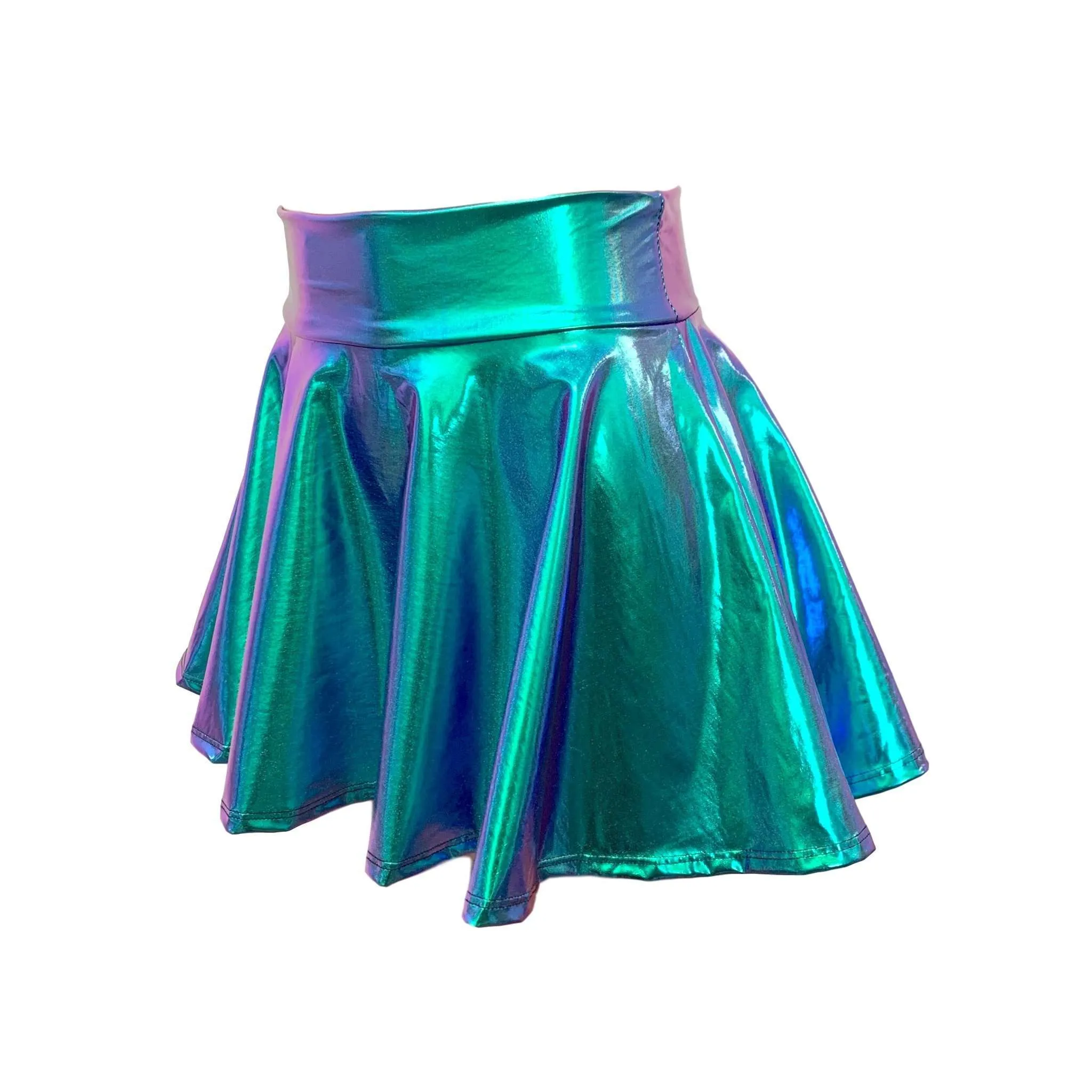 13" Skater Skirt - Oil Slick Holographic