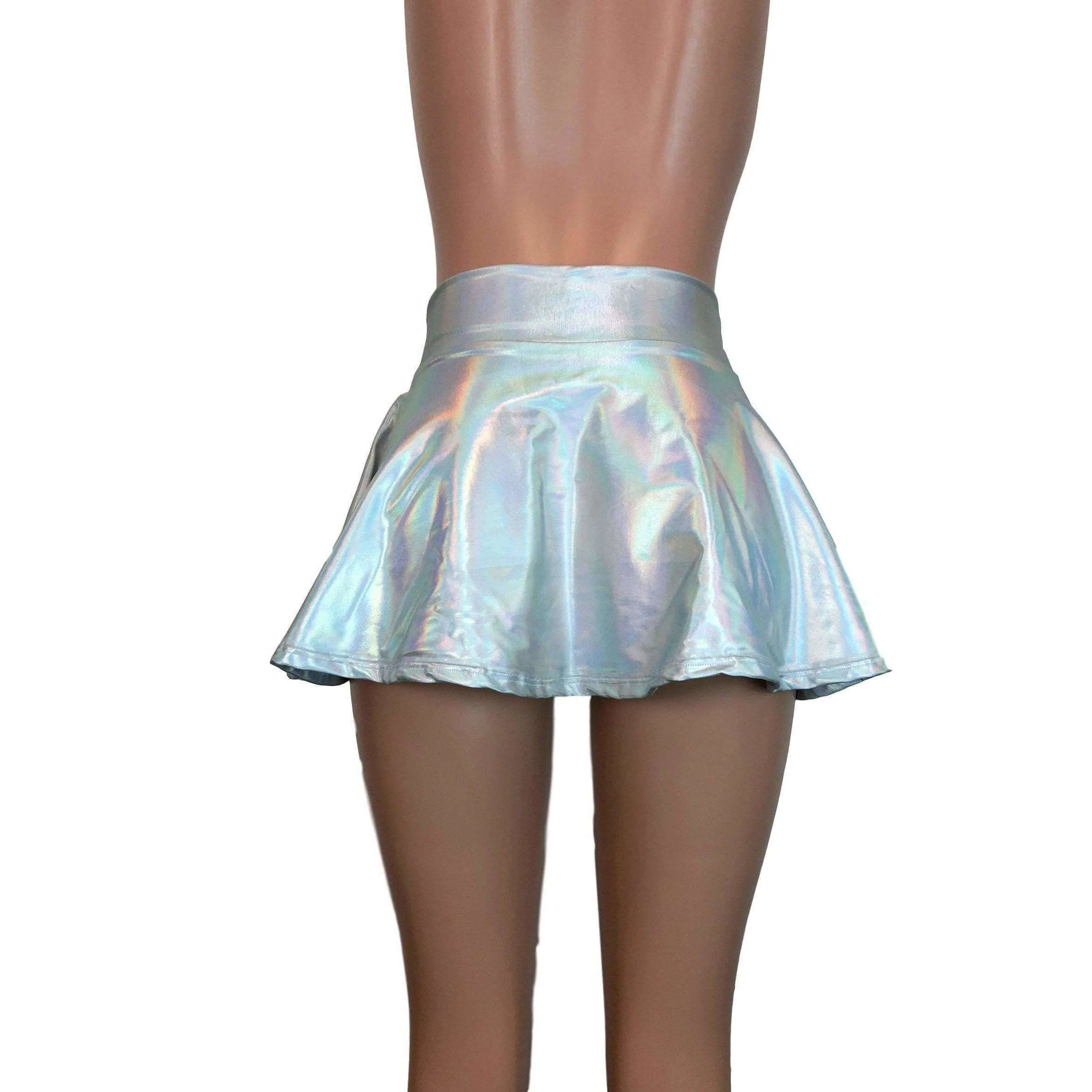 13" Skater Skirt - Opal Holographic Iridescent