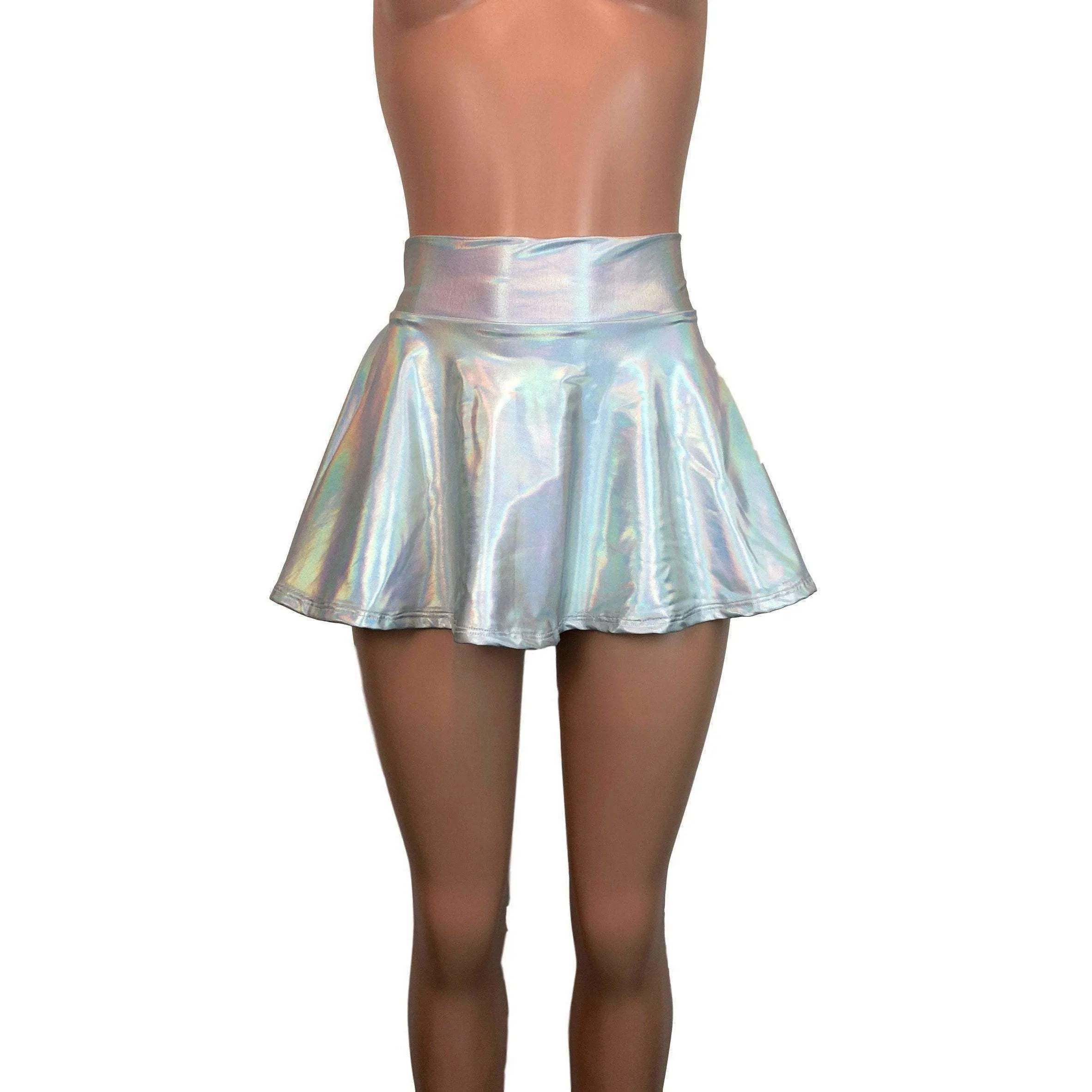 13" Skater Skirt - Opal Holographic Iridescent