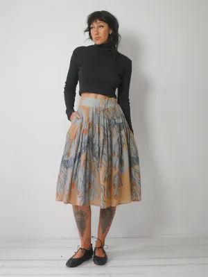 1970's Parisian Knit Floral Skirt