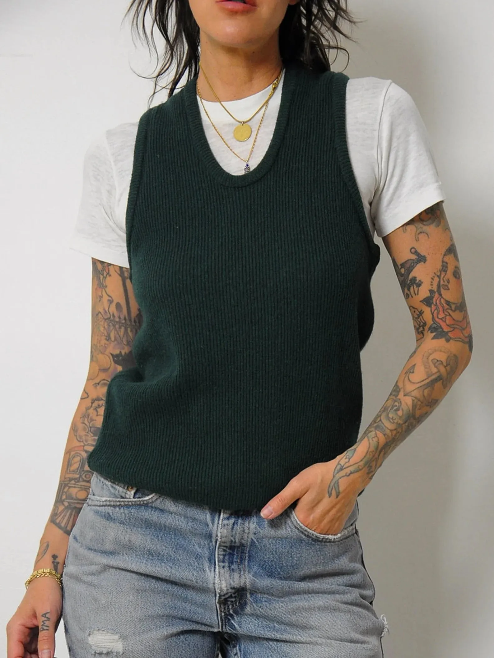 1970's Pine Lambswool Sweater Vest