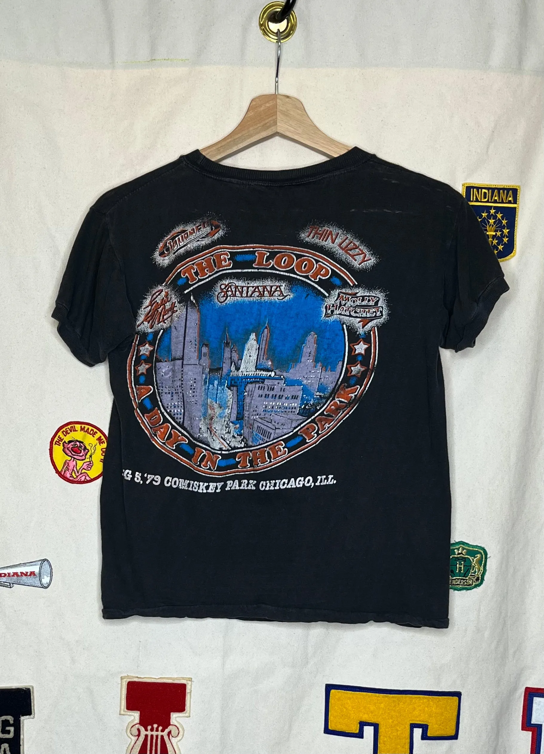 1979 The Loop Day in the Park Santana Journey Molly Hatchet T-Shirt: S