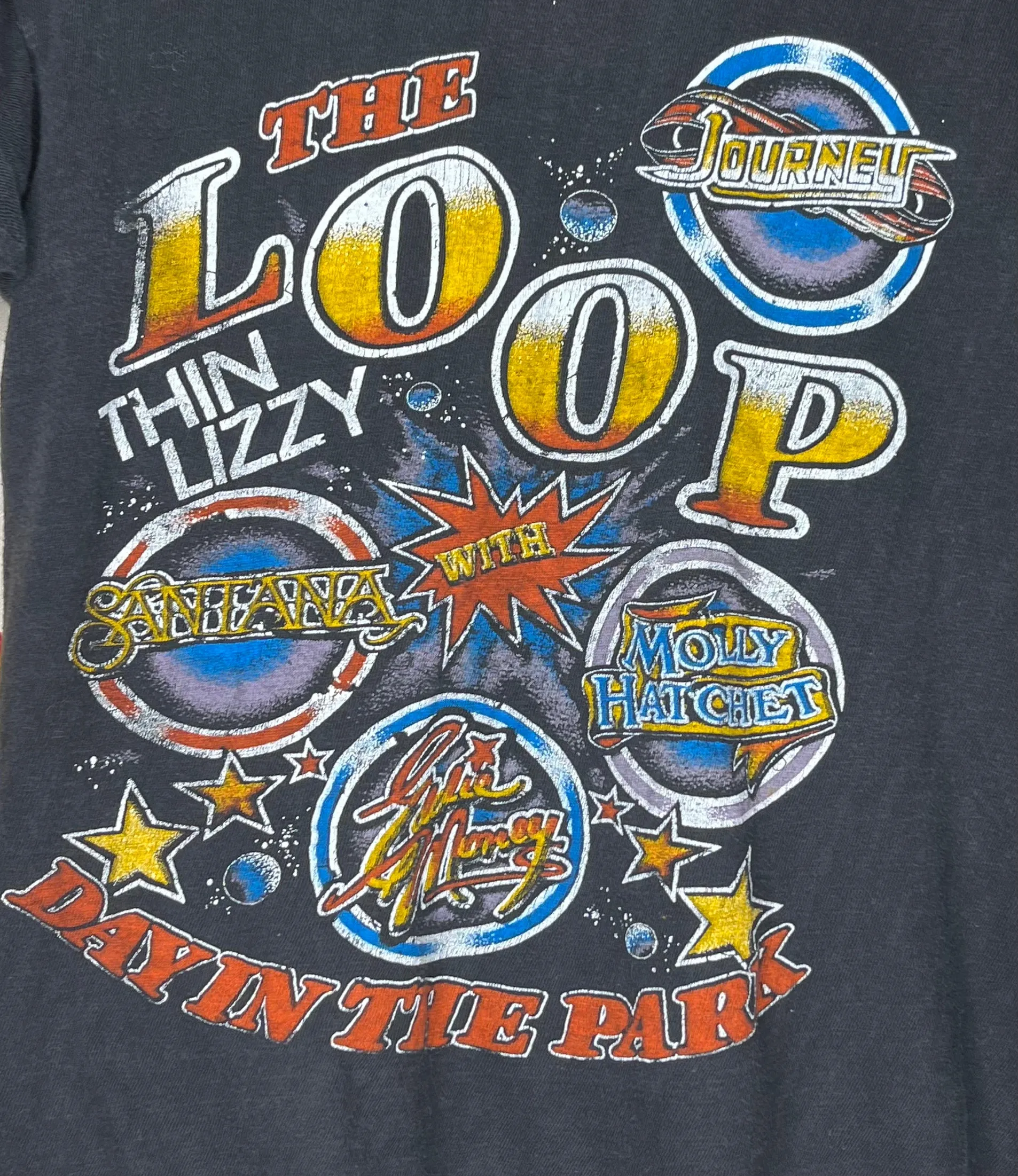 1979 The Loop Day in the Park Santana Journey Molly Hatchet T-Shirt: S