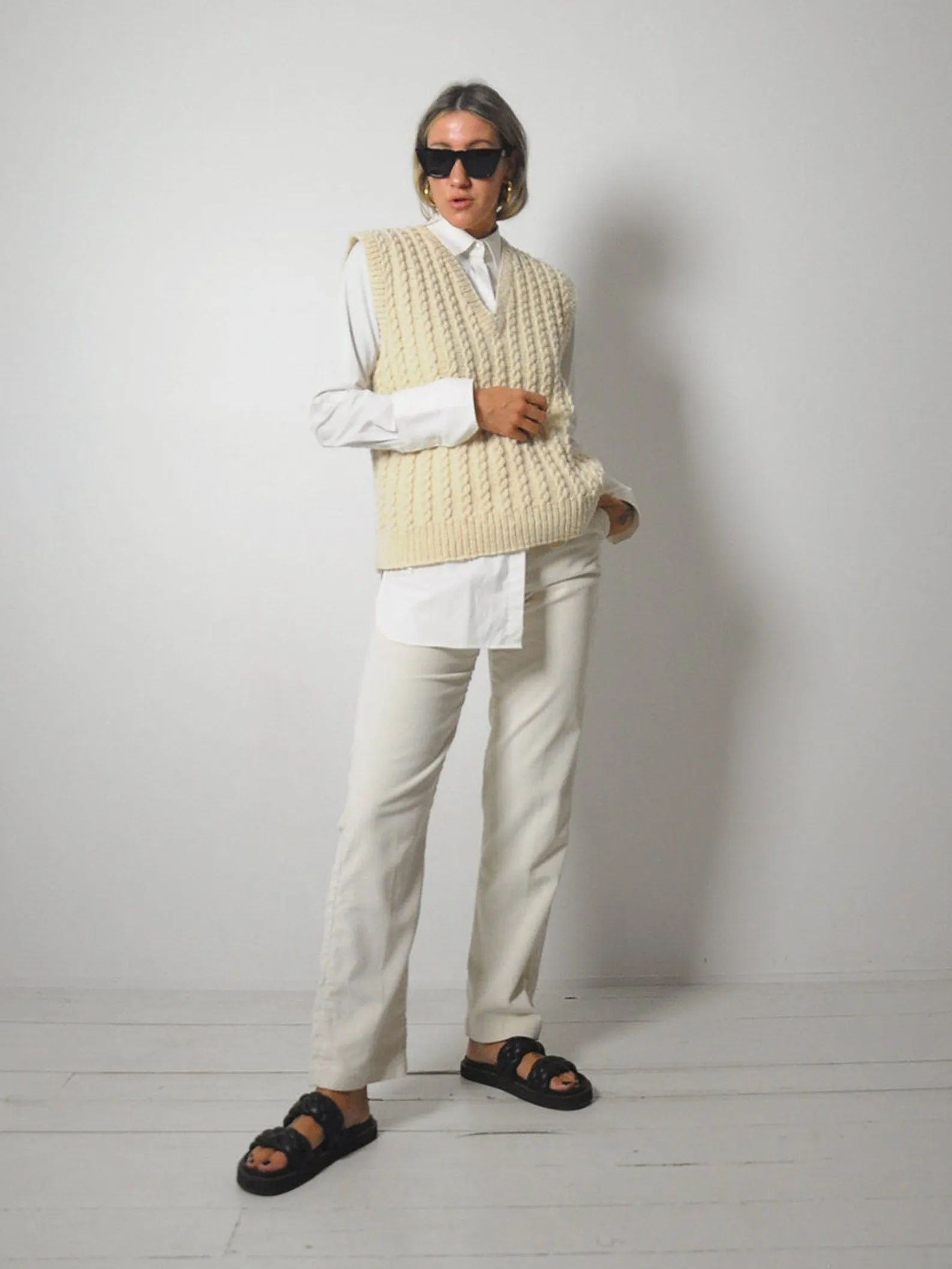 1980's Cableknit Sweater Vest