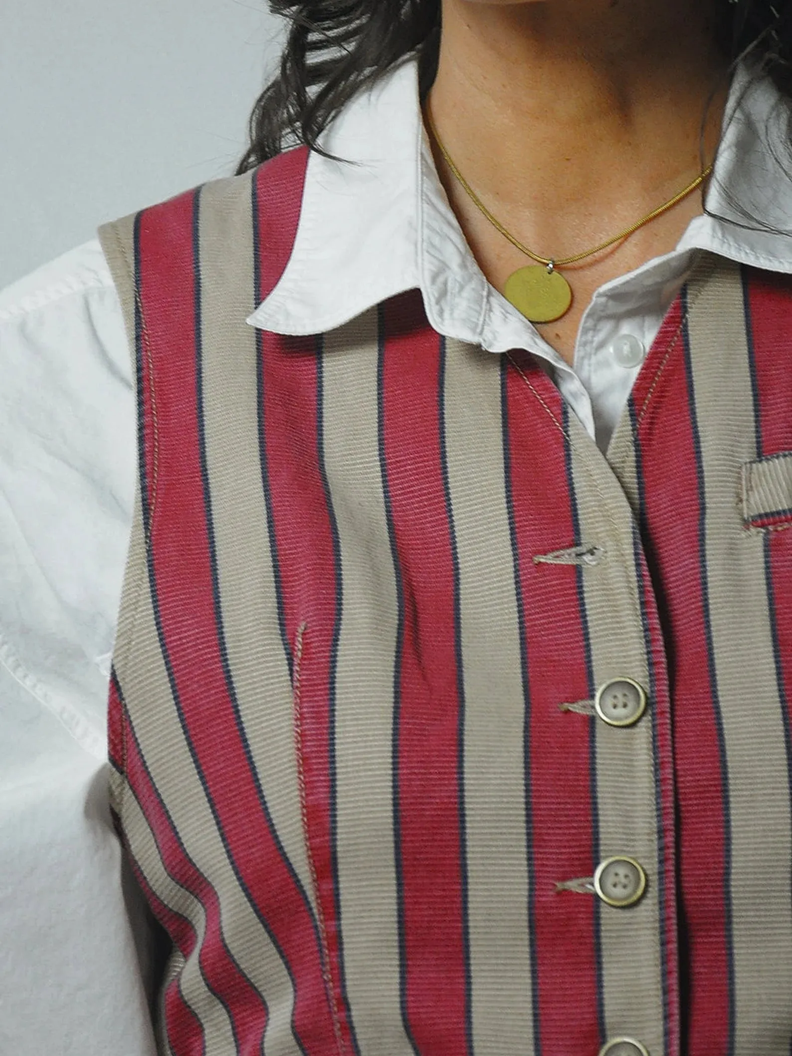 1980's Menswear Striped Vest