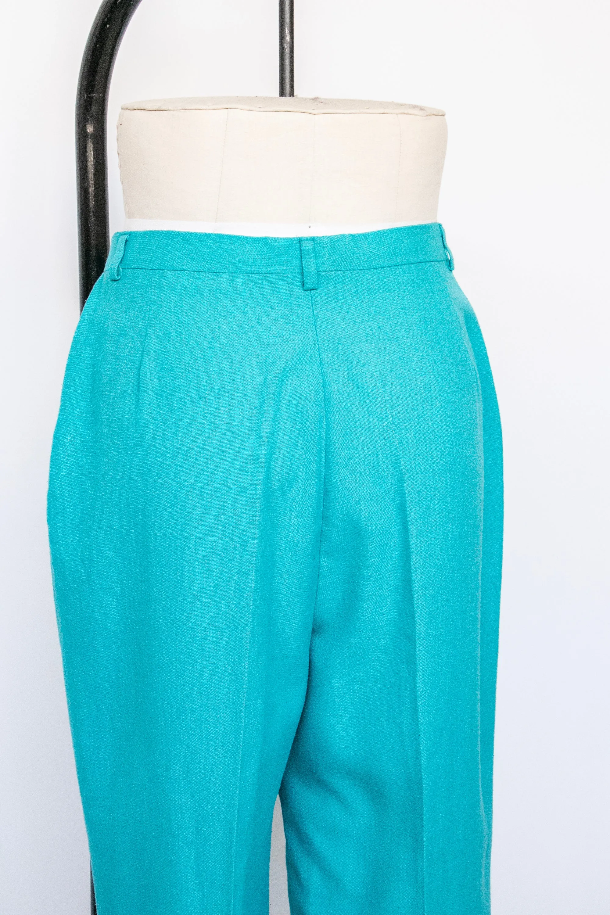 1990s Pants Trousers High Waist Tapered Leg M