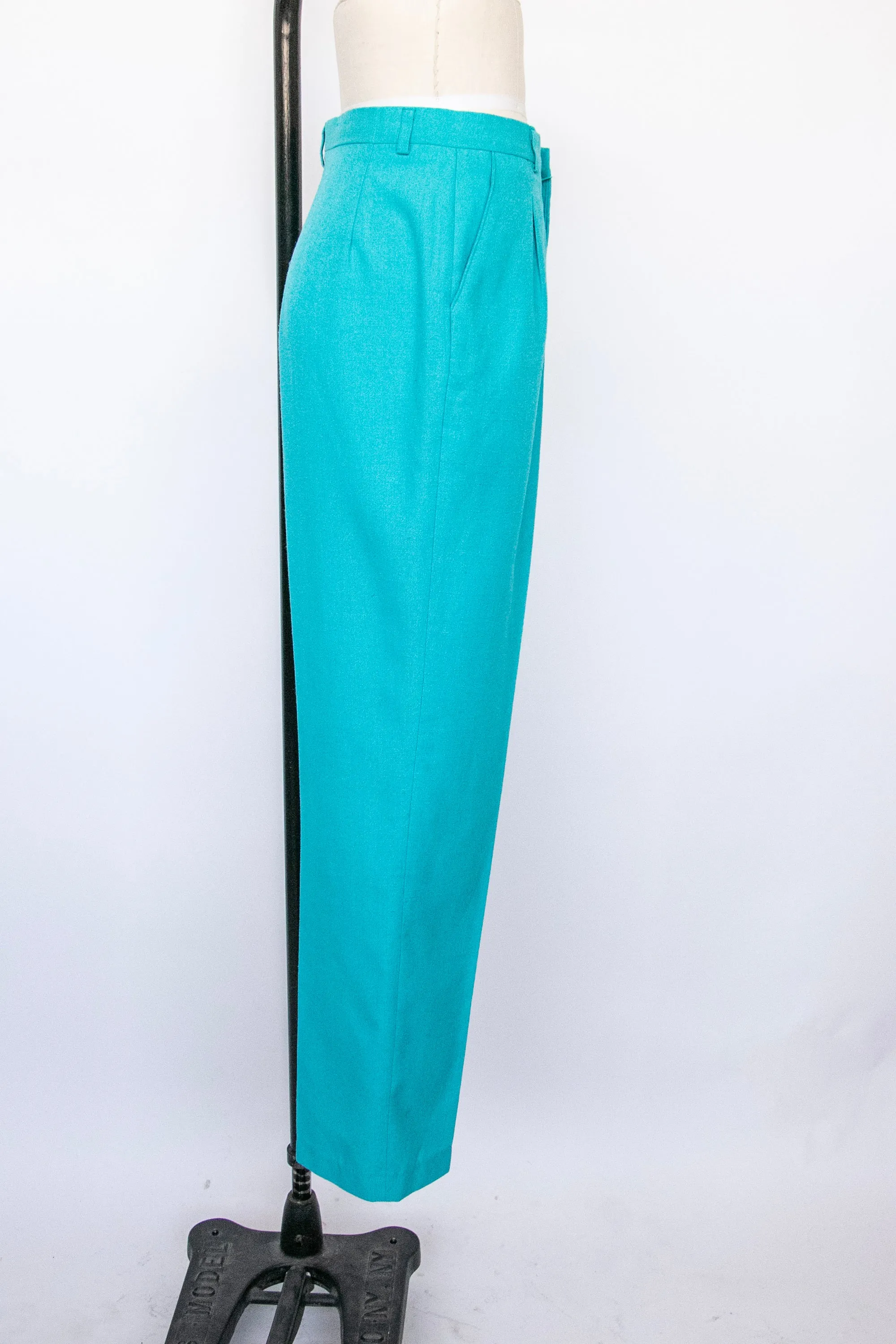 1990s Pants Trousers High Waist Tapered Leg M