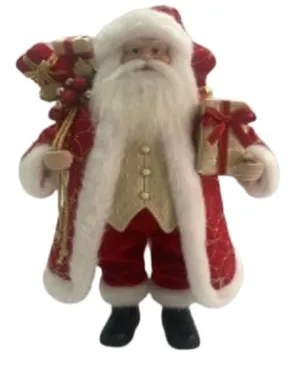 2 FT Red & Champagne Santa With Gifts