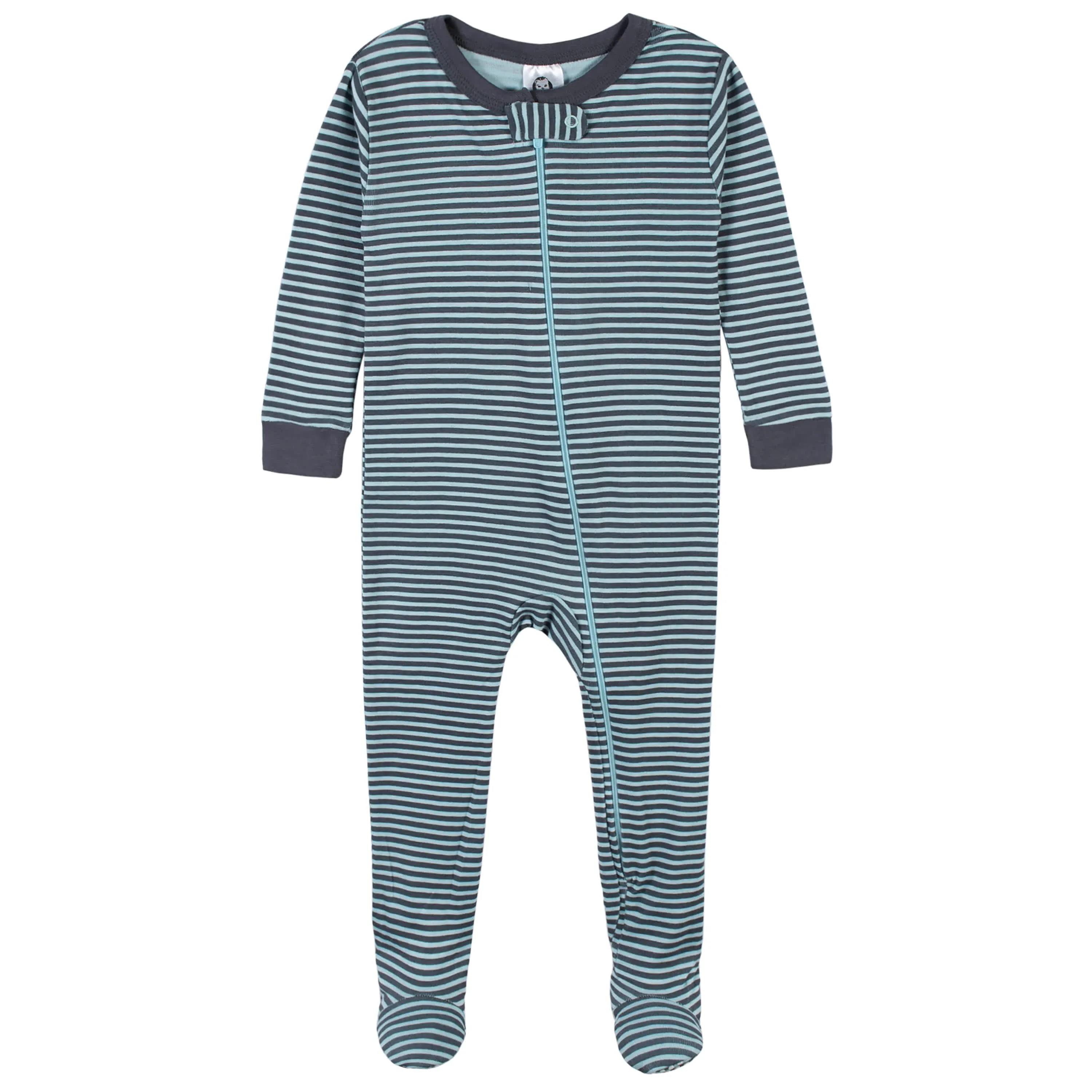 2-Pack Baby & Toddler Boys Dino Blues Snug Fit Footed Cotton Pajamas