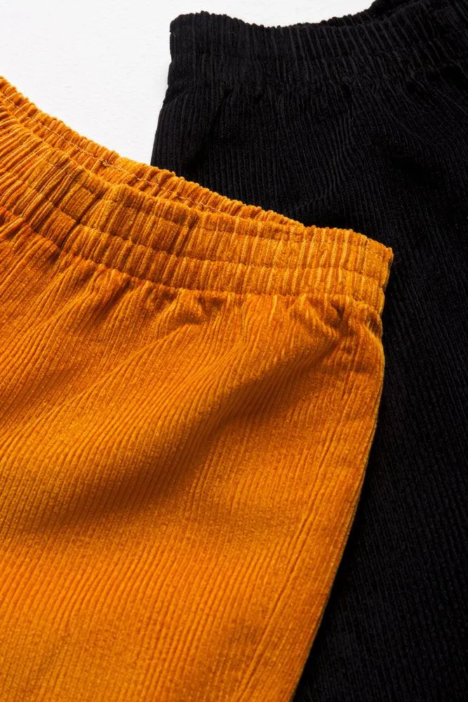 2 Pack Corduroy Pants Black & Yellow