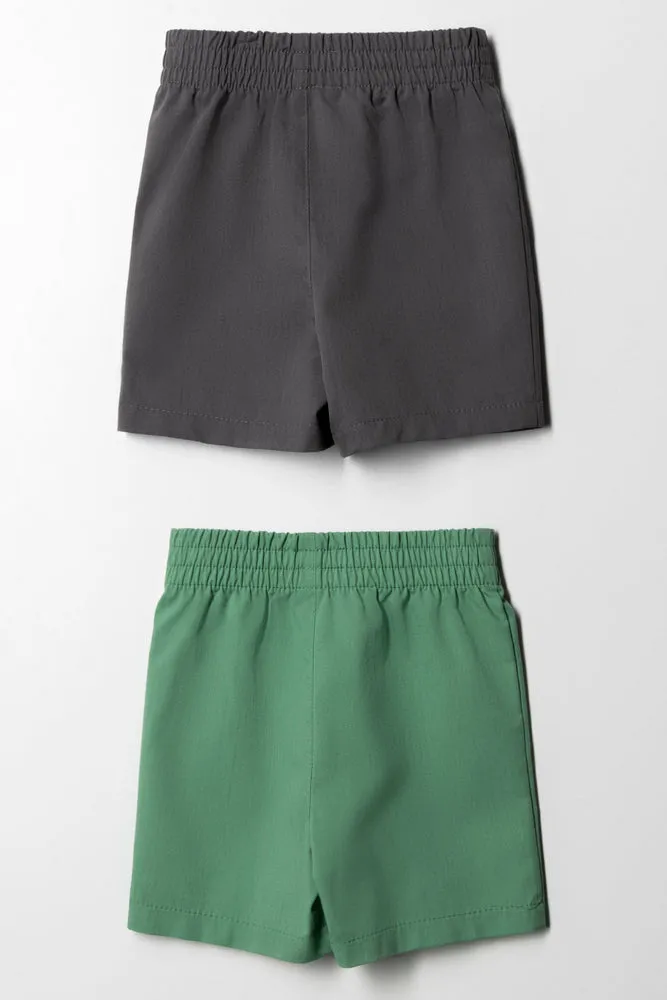 2 Pack Ripstop Plain Shorts