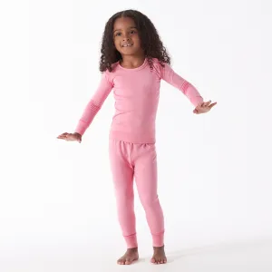 2-Piece Infant & Toddler Pink Lemonade Buttery Soft Viscose Made from Eucalyptus Snug Fit Pajamas