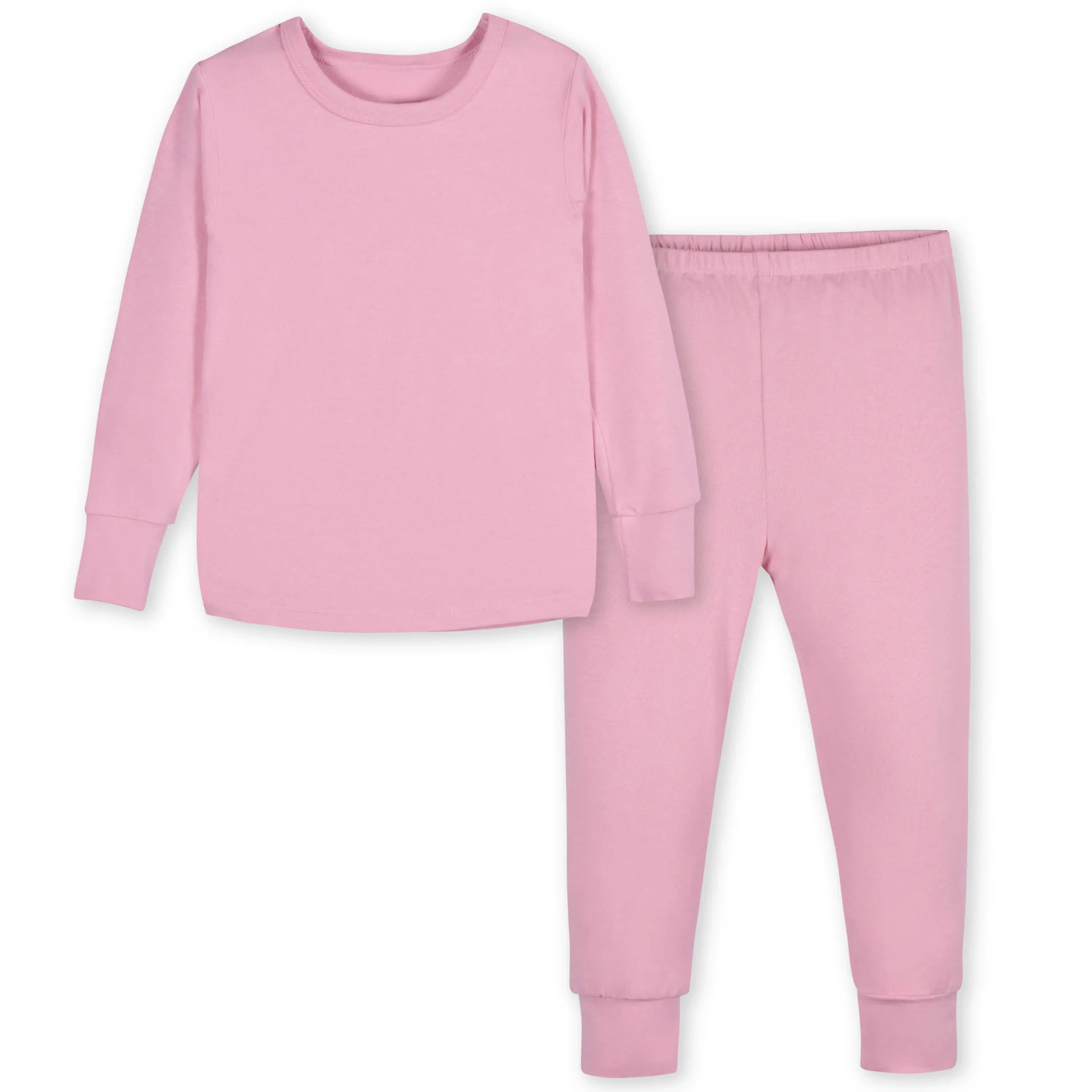 2-Piece Infant & Toddler Pink Lemonade Buttery Soft Viscose Made from Eucalyptus Snug Fit Pajamas