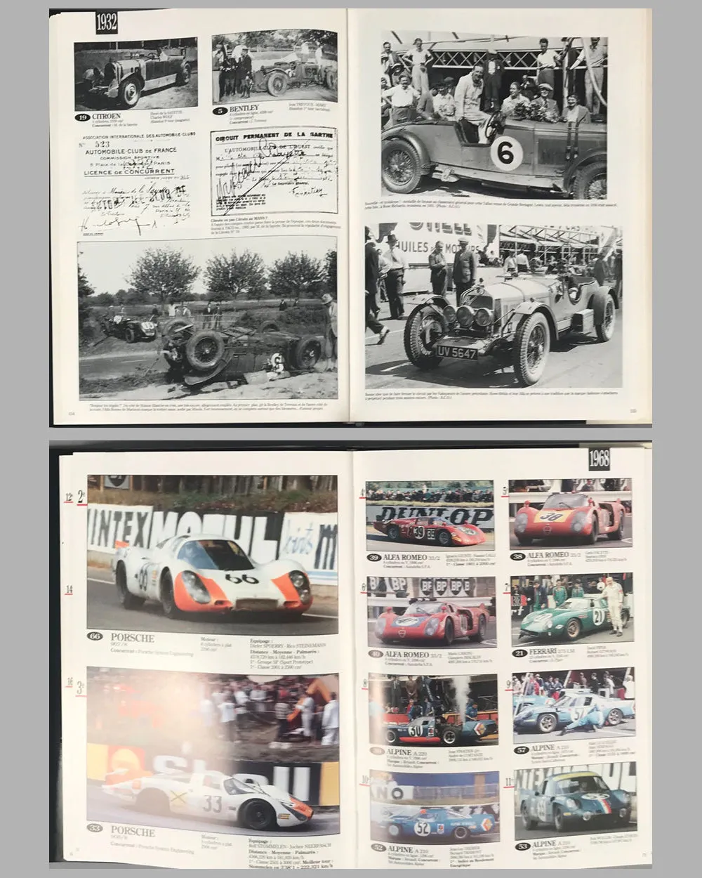 24 Heures du Mans 1923-1992 books - Two volumes by Moity, Teissedre and Bienvenu