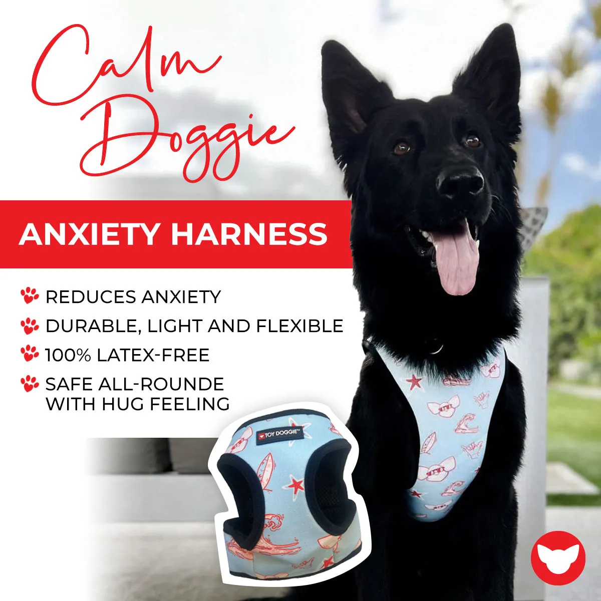 3 in 1 Chilled Doggie | Cooling & Anti-Relief Pet Harness | Waves & Sun