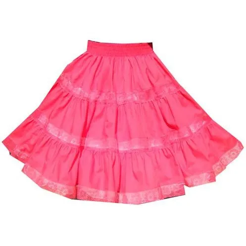 3 Tier Lace Square Dance Skirt