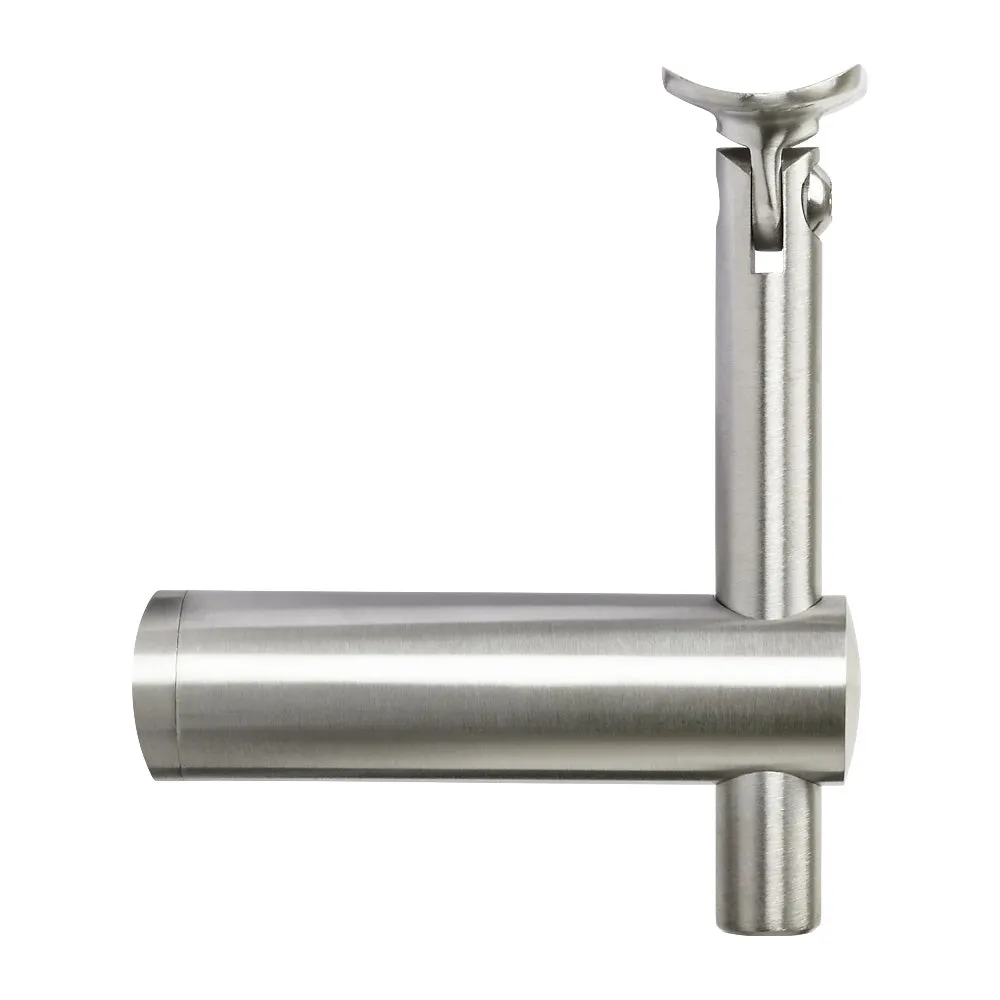 316 Stainless Steel Adjustable Handrail Tube Bracket To Suit Flat Post & 42.4mm Handrail