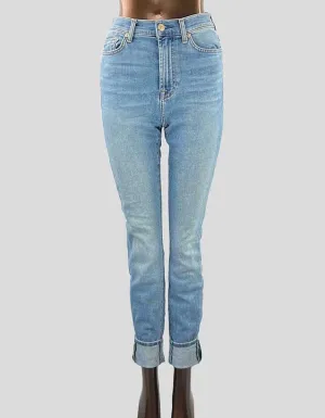 7 For All Mankind Gwenevere High-Waist Skinny Jeans - 26 US