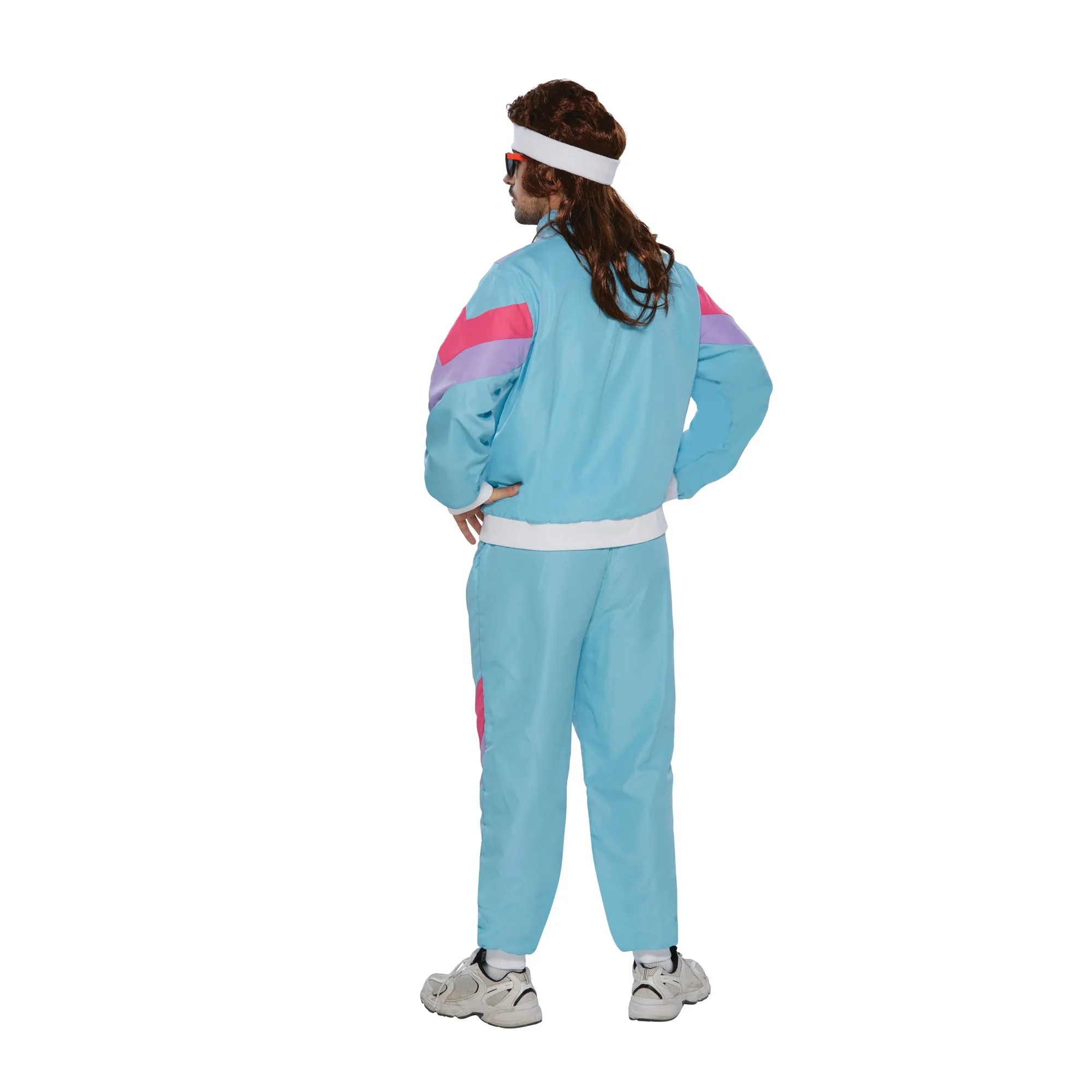 80s Costume for Adults, Blue Vest and Pants