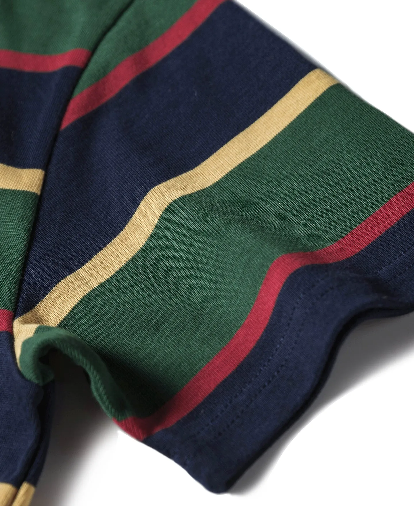 9.8 oz IVY Style Striped T-Shirt - Navy/Green