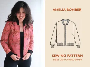 Amelia Bomber Jacket Womens Paper Pattern - Wardrobe by Me