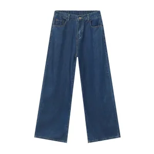 American Style Causal Men's Denim Pants Fashion Loose Wide Leg Male Trousers Summer Stylish Autumn Tide 9C5900