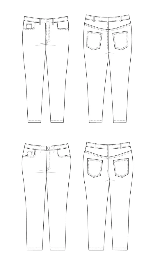 Ames Jeans Paper Pattern - Cashmerette