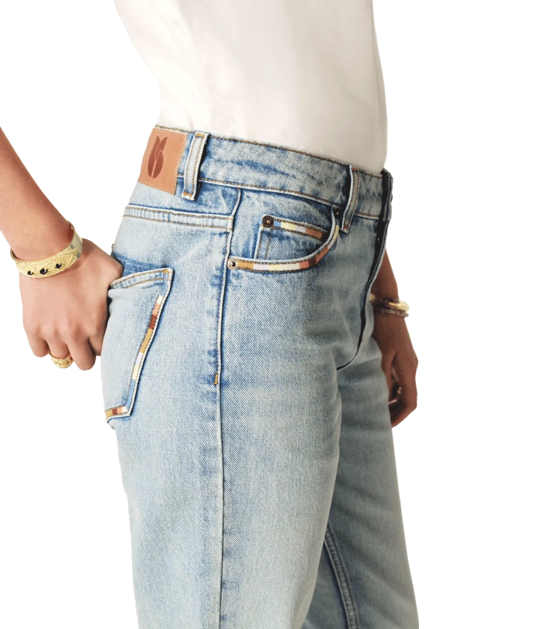 Ankle-grazing Jeans - Bue