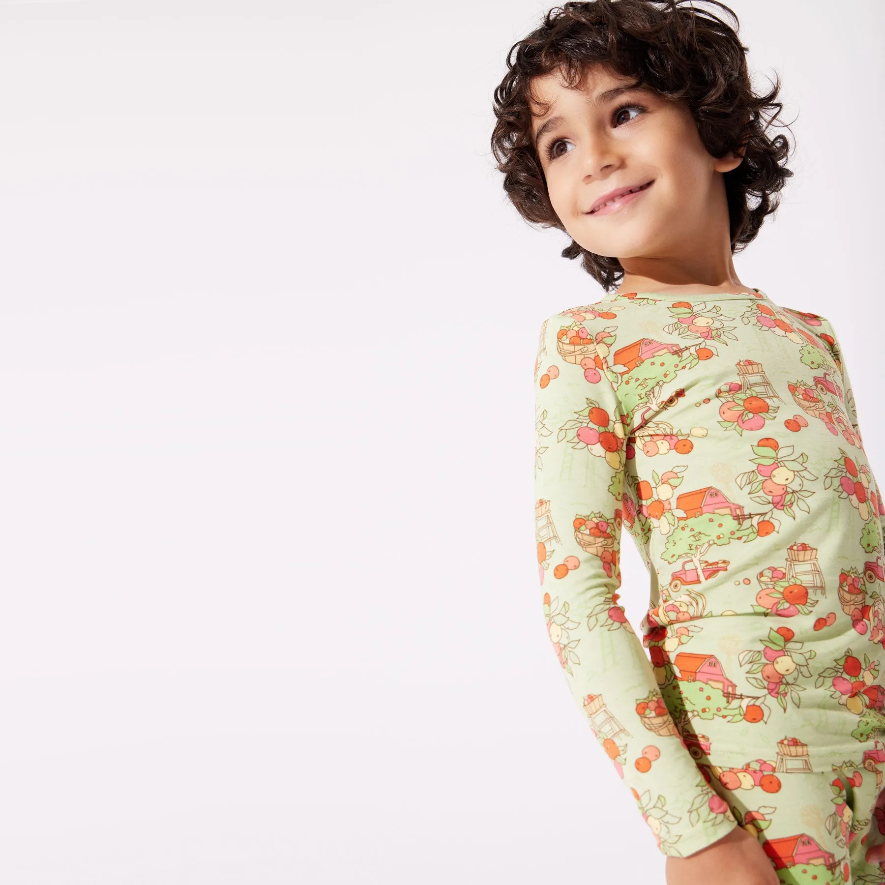 Apple Orchard Bamboo Kids Pajamas