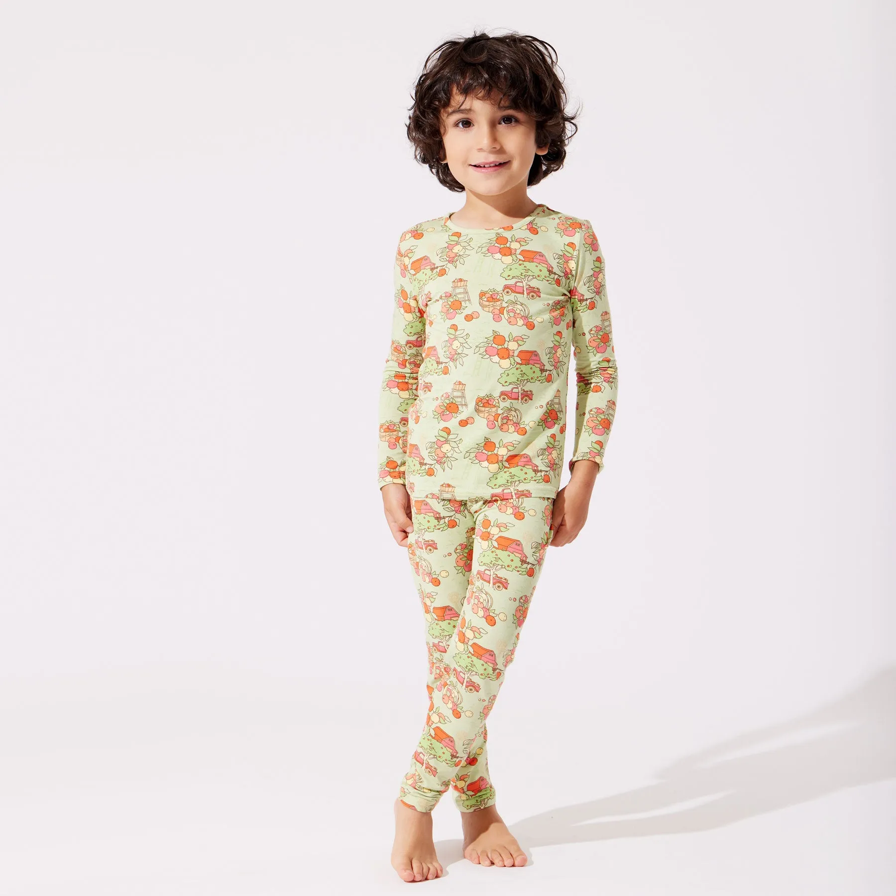 Apple Orchard Bamboo Kids Pajamas