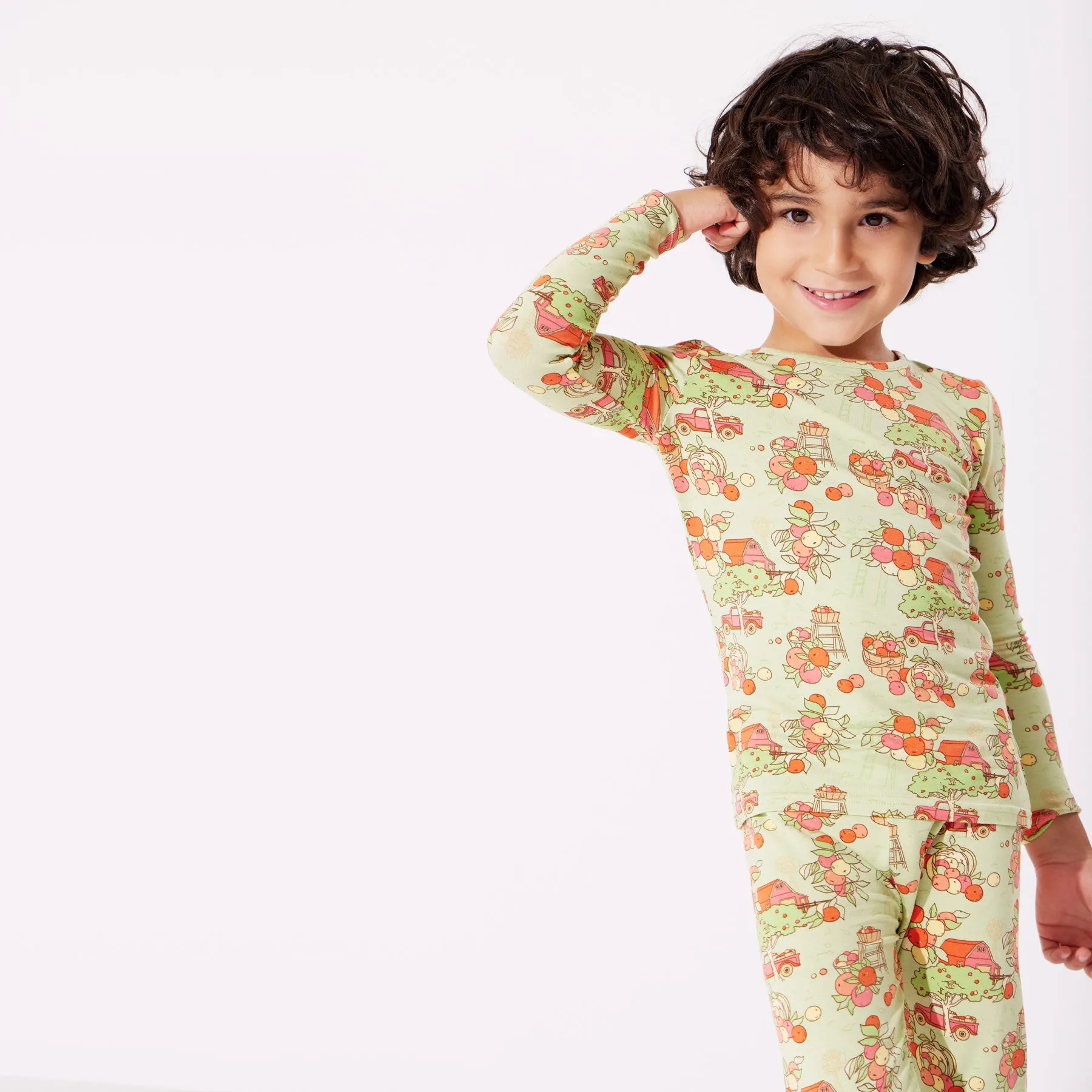 Apple Orchard Bamboo Kids Pajamas