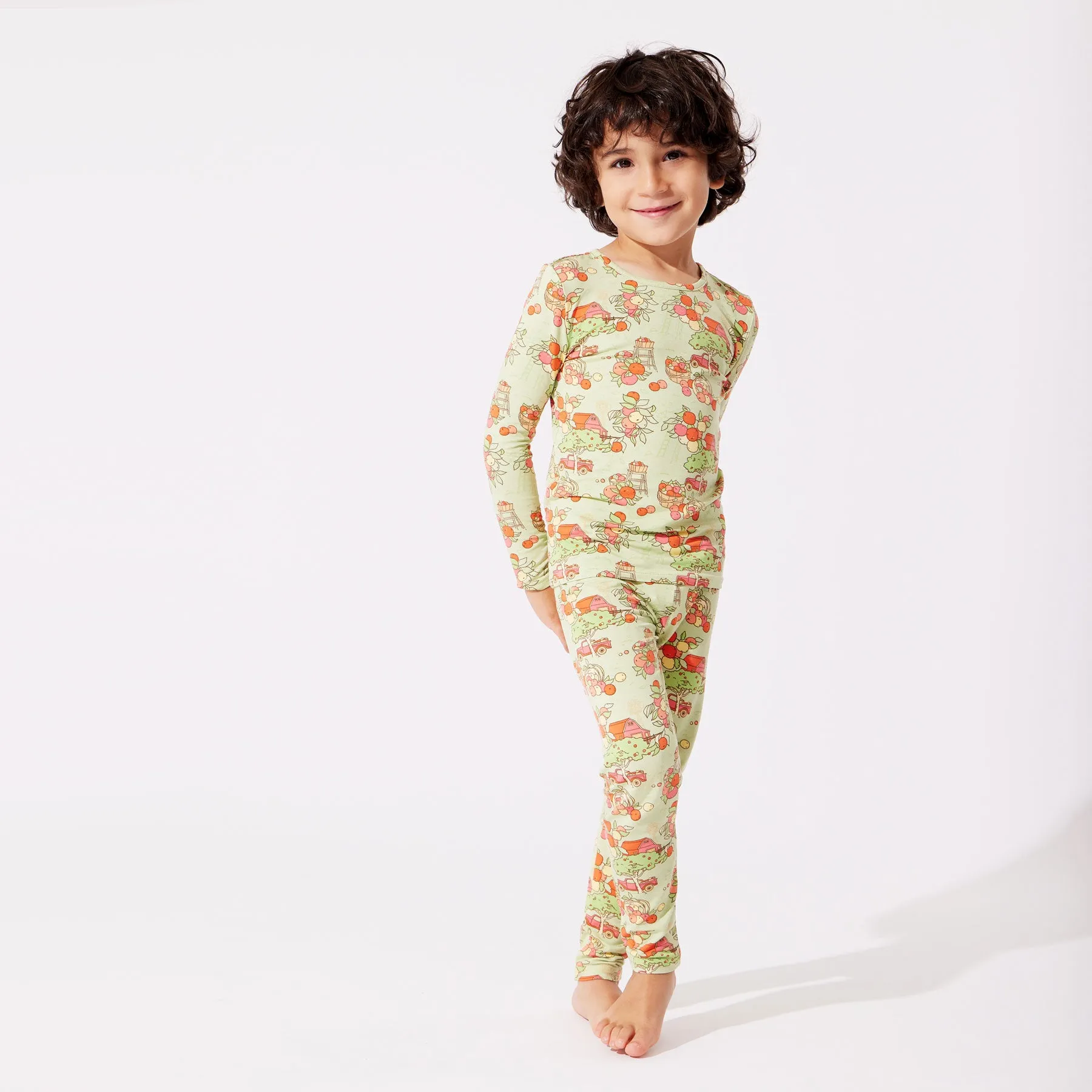 Apple Orchard Bamboo Kids Pajamas