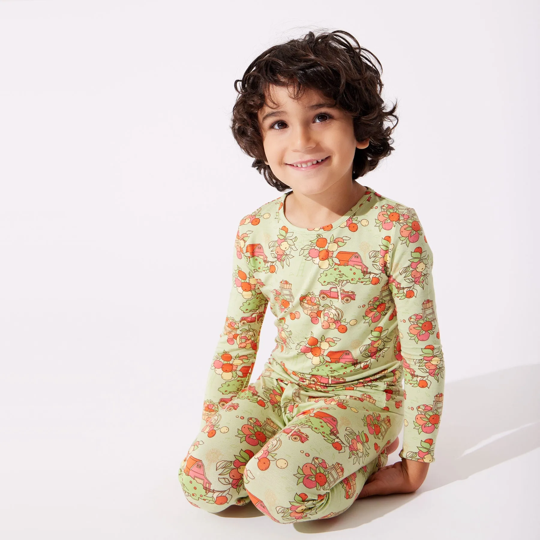 Apple Orchard Bamboo Kids Pajamas