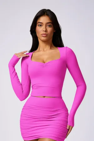 Arabella Long Sleeve Top - Magenta (FINAL SALE)