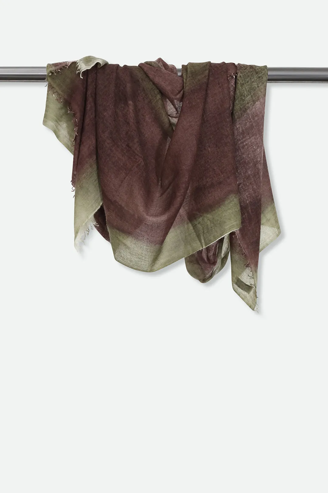 ARMY BRONZED SCARF IN HAND DYED CASHMERE