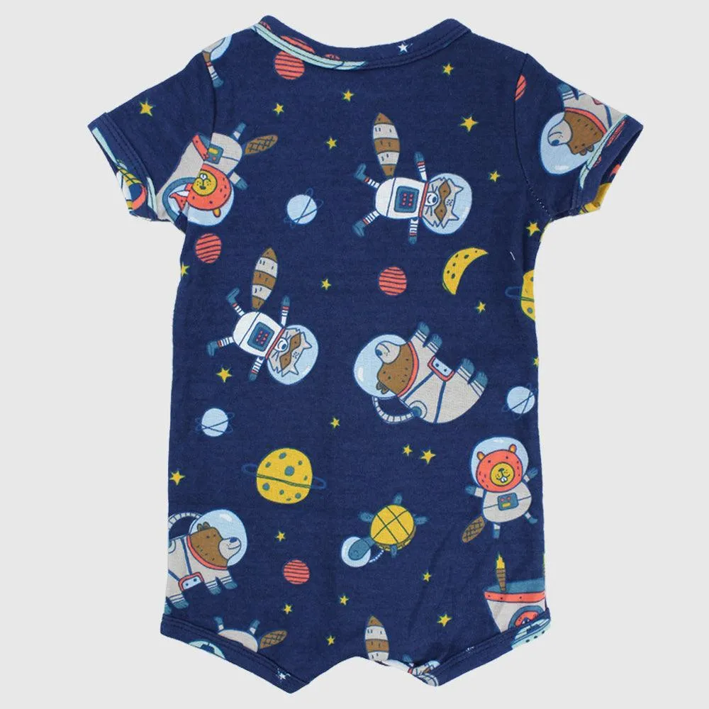 Astronaut Animals Short-Sleeved Romper