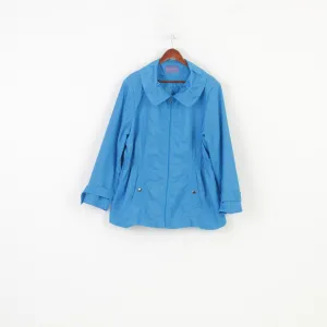 Autonomy Woman 22 XL Jacket Blue Full Zipper Shoulder Pads  Collar Nylon Vintage Top