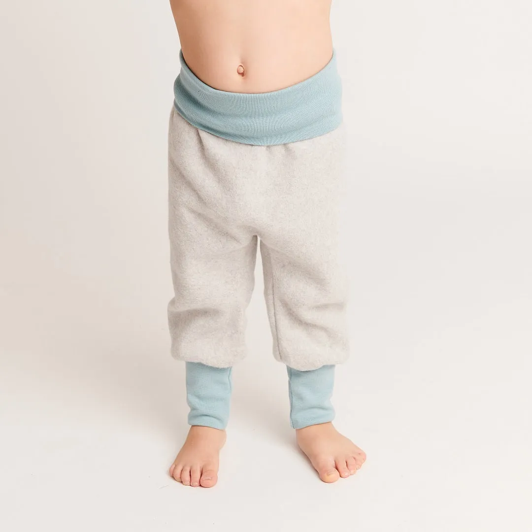 Baby fleece pants "Fleece Grey/Stone Blue"