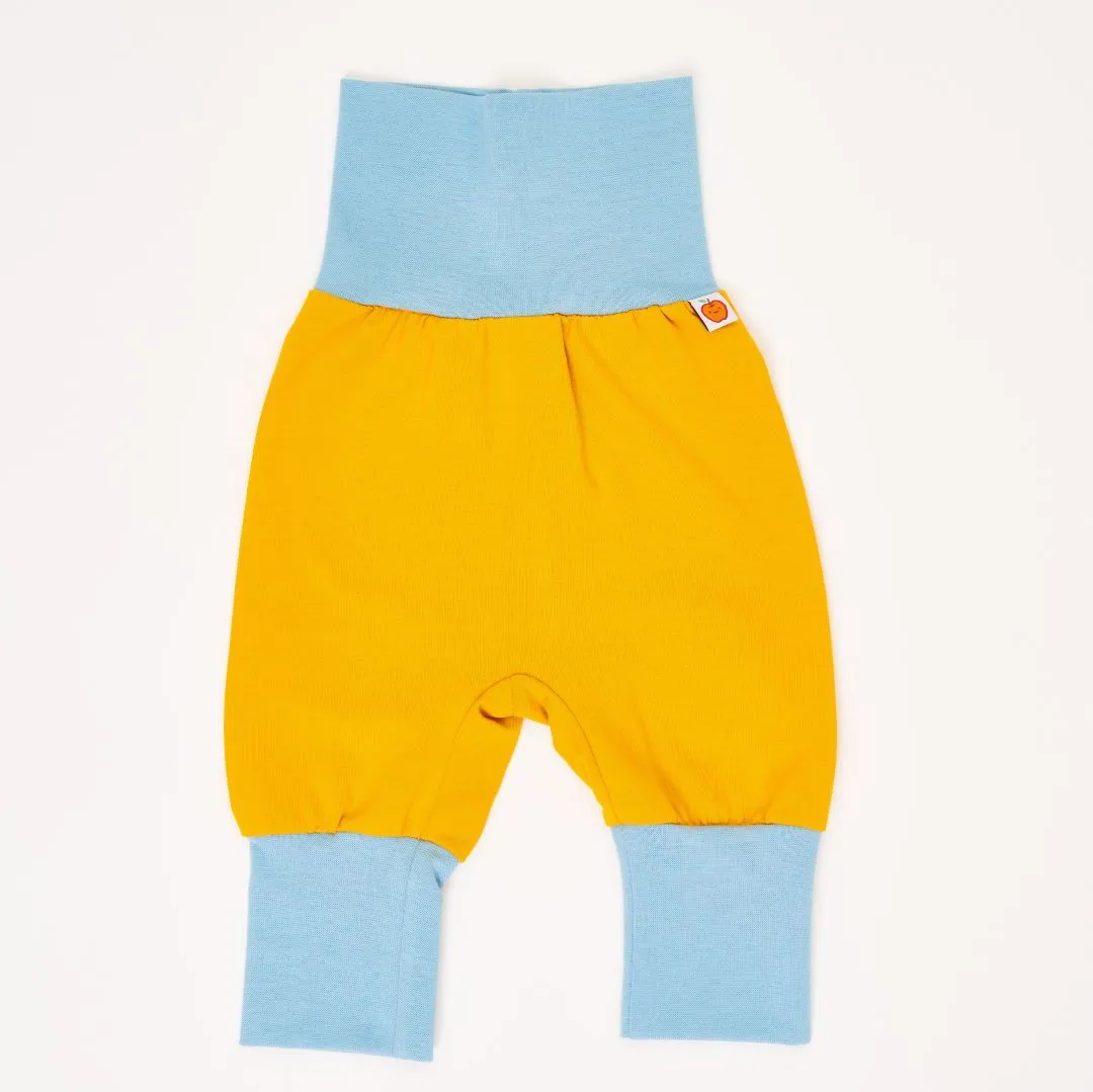 Baby pants "Mustard/Stone Blue"