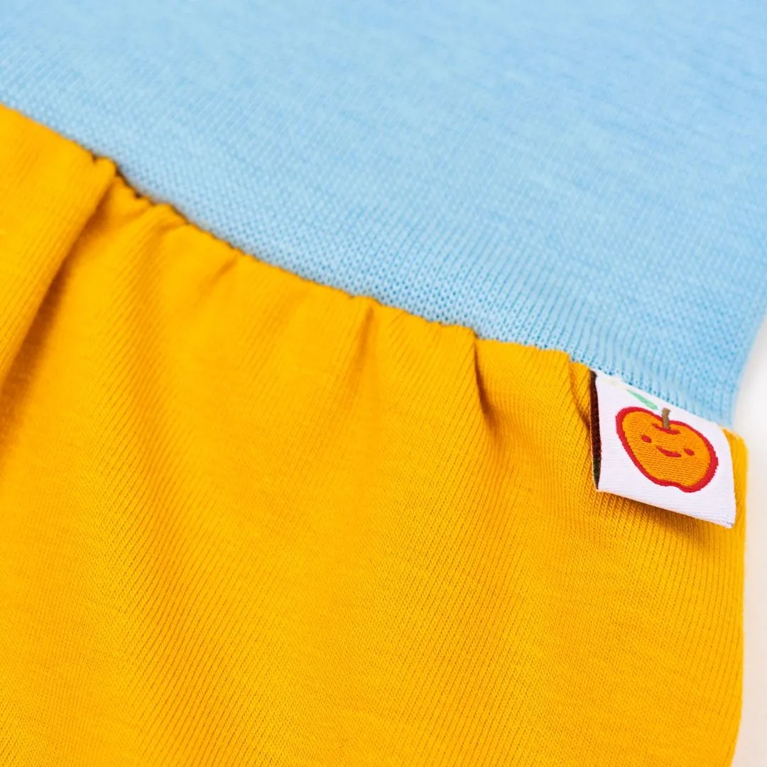 Baby pants "Mustard/Stone Blue"