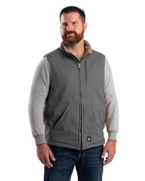 Berne Apparel Mens Heartland Sherpa-Lined Duck Slate 100% Cotton Cotton Vest