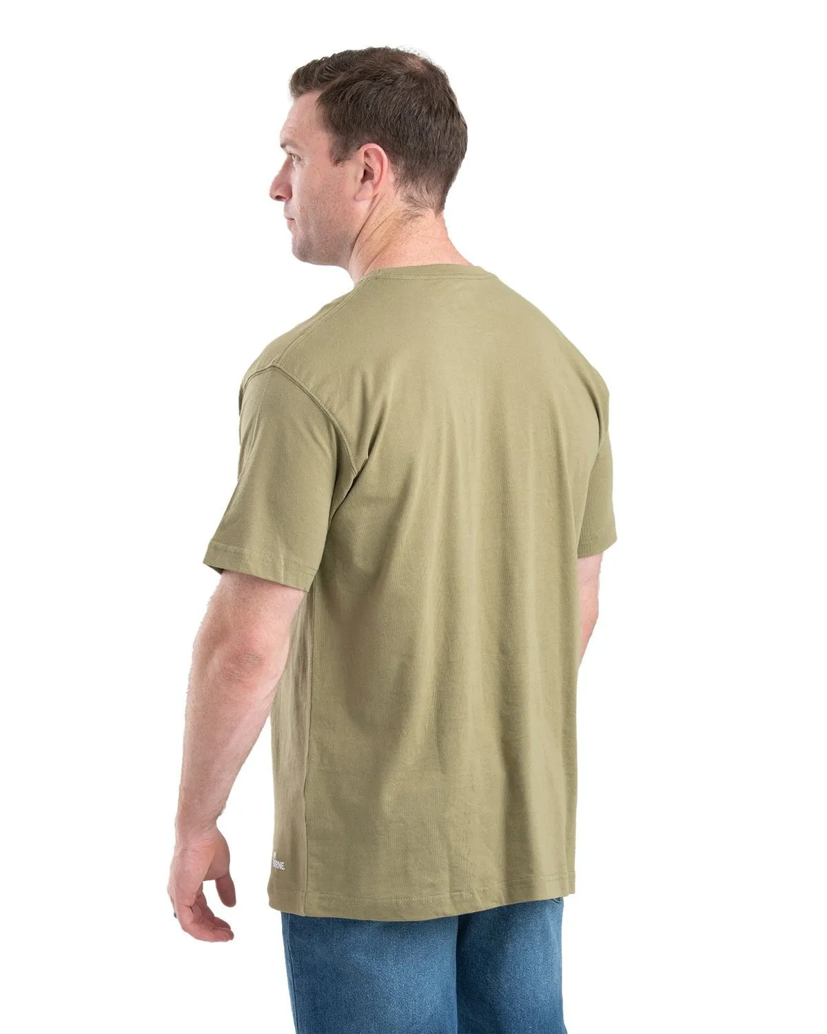 Berne Apparel Mens Heavyweight Pocket Tee Desert 100% Cotton S/S T-Shirt