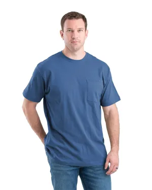 Berne Apparel Mens Heavyweight Pocket Tee Royal Blue 100% Cotton S/S T-Shirt