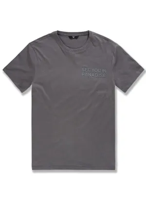 Big Men's Paradise Tonal T-Shirt (Charcoal)