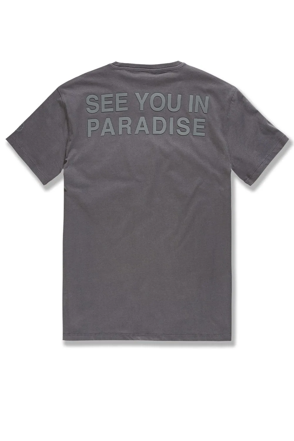 Big Men's Paradise Tonal T-Shirt (Charcoal)