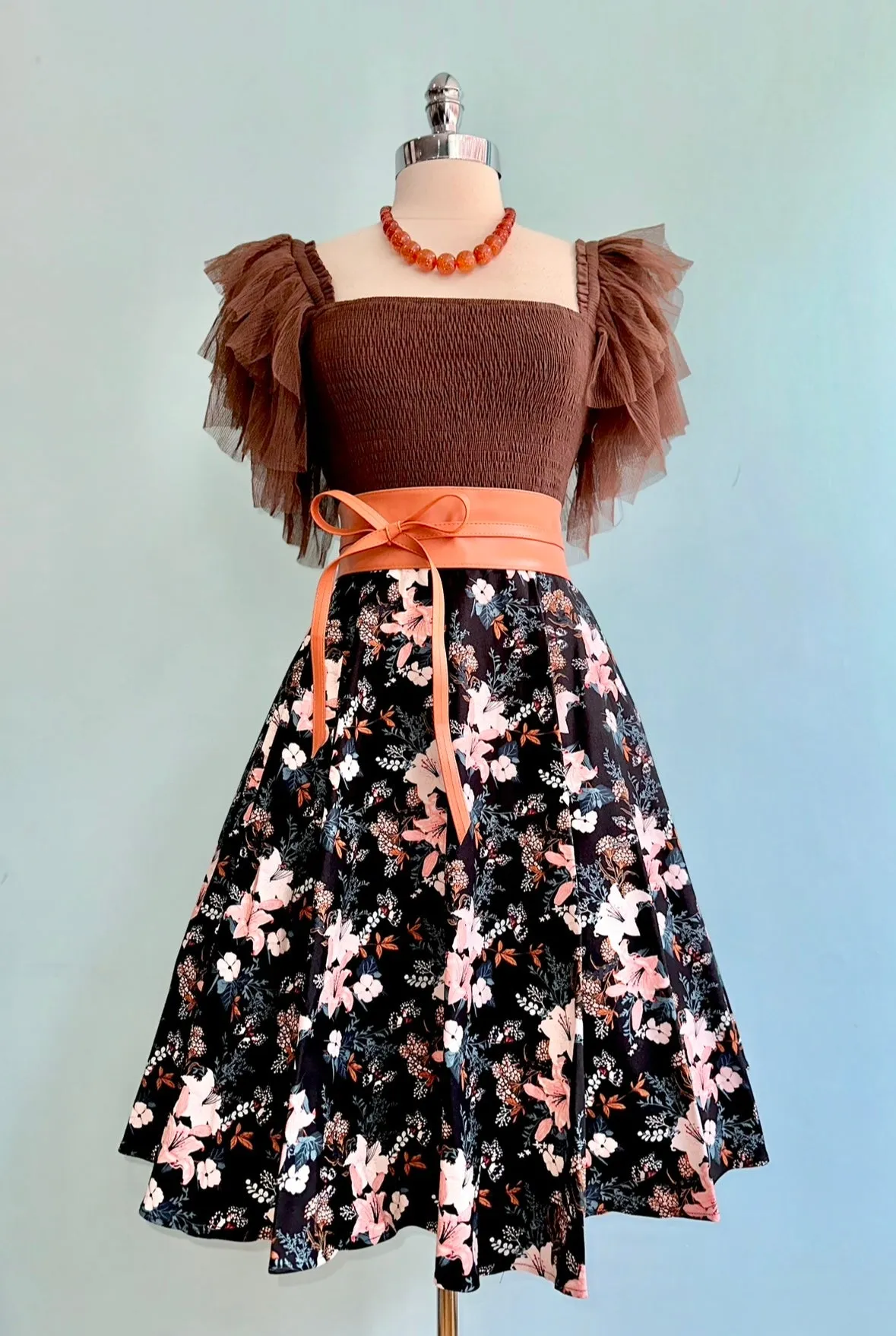 Butterfly and Lily Full Skirt by Eva Rose