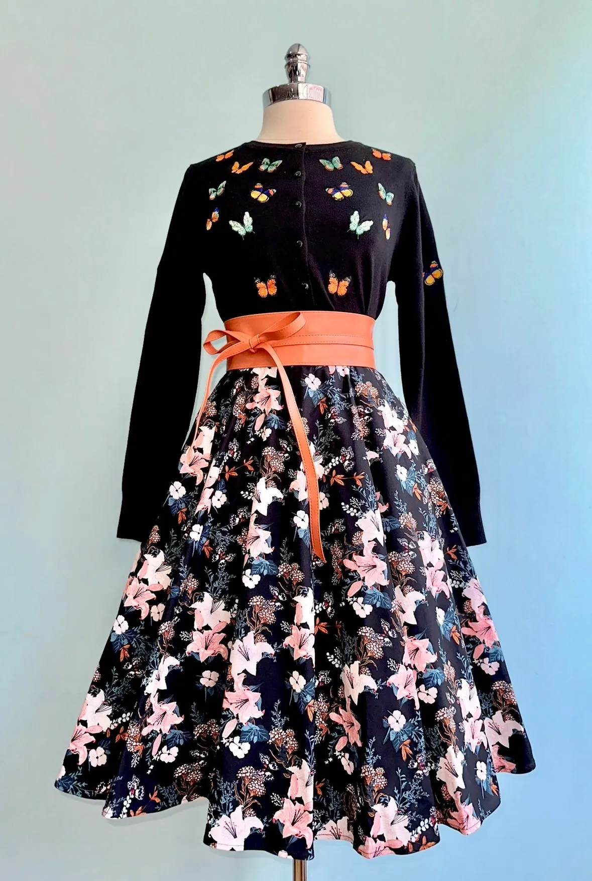 Butterfly and Lily Full Skirt by Eva Rose