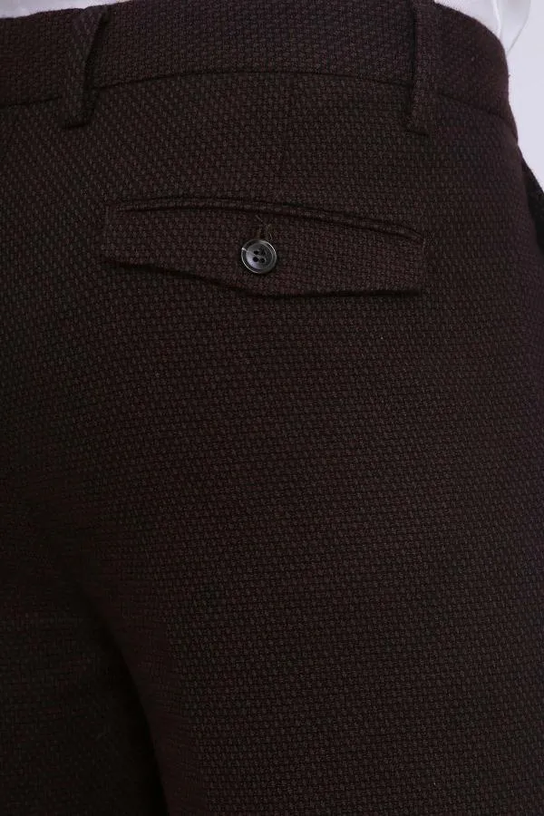 CASUAL PANT CROSS POCKET ITALIAN FIT BROWN