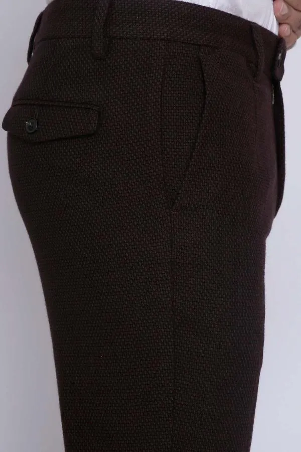 CASUAL PANT CROSS POCKET ITALIAN FIT BROWN